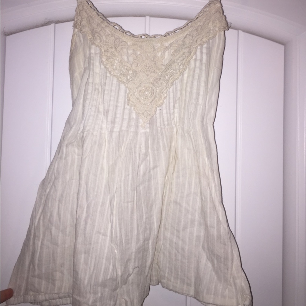 White crochet tank top